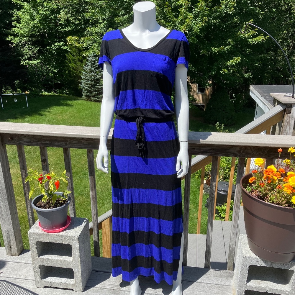 Caslon, Blue and Black Maxi Dress